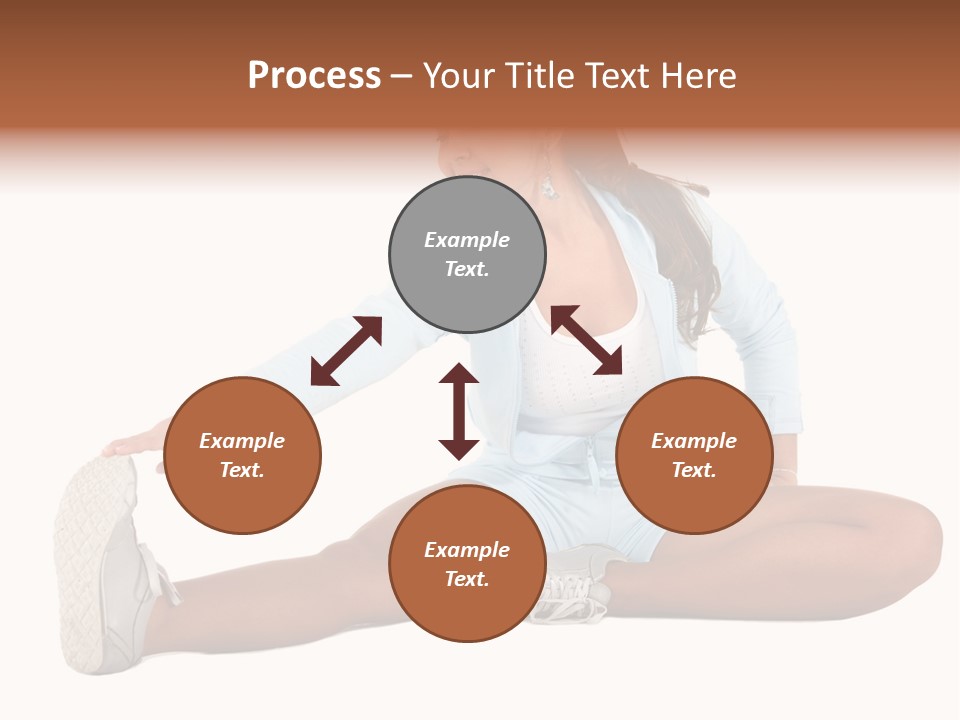 Stretch Isolated Woman PowerPoint Template