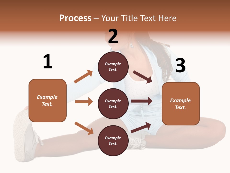 Stretch Isolated Woman PowerPoint Template