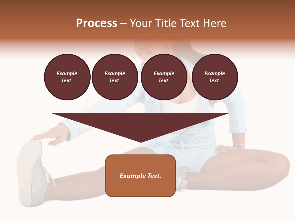 Stretch Isolated Woman PowerPoint Template