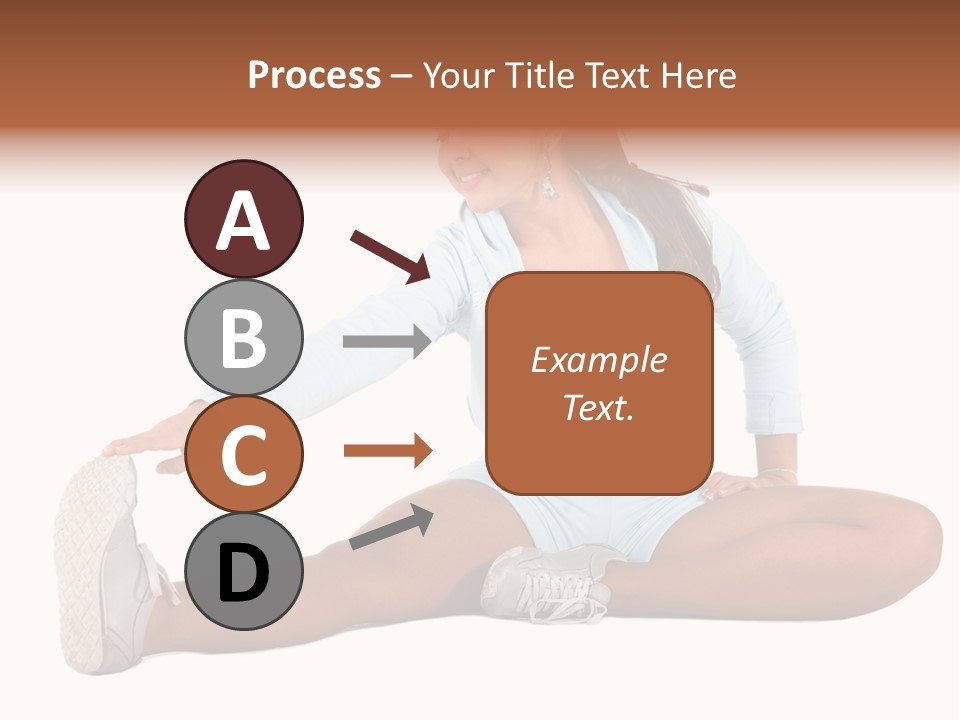 Stretch Isolated Woman PowerPoint Template