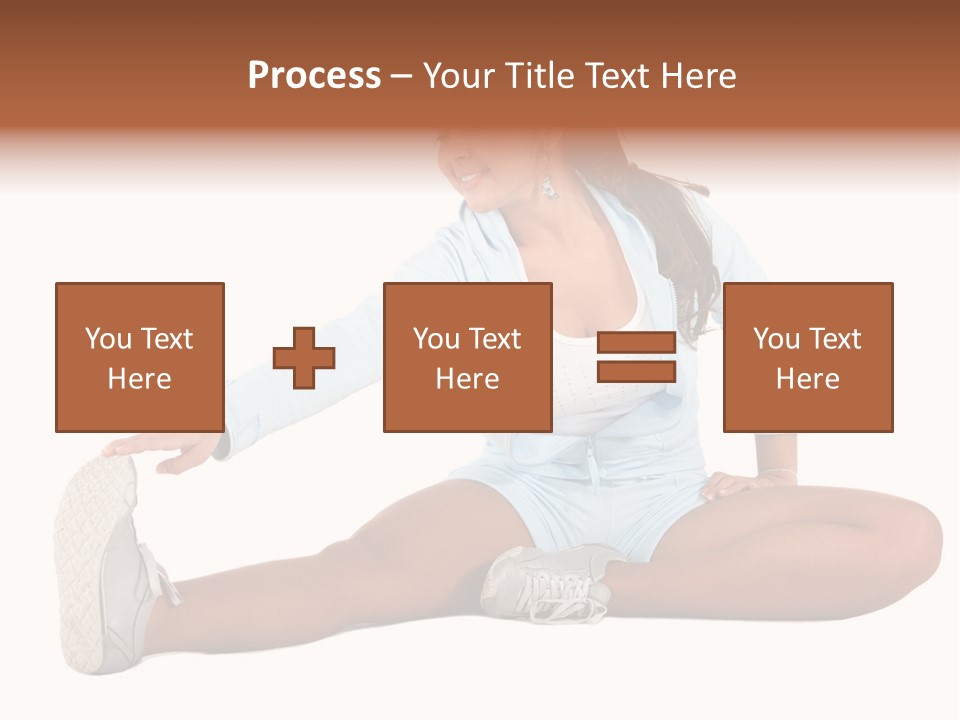 Stretch Isolated Woman PowerPoint Template