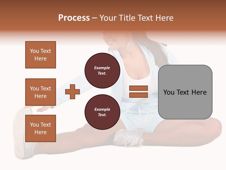 Stretch Isolated Woman PowerPoint Template