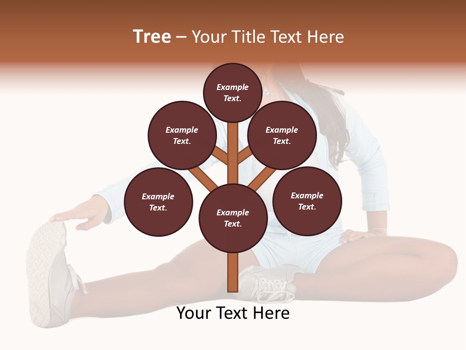 Stretch Isolated Woman PowerPoint Template