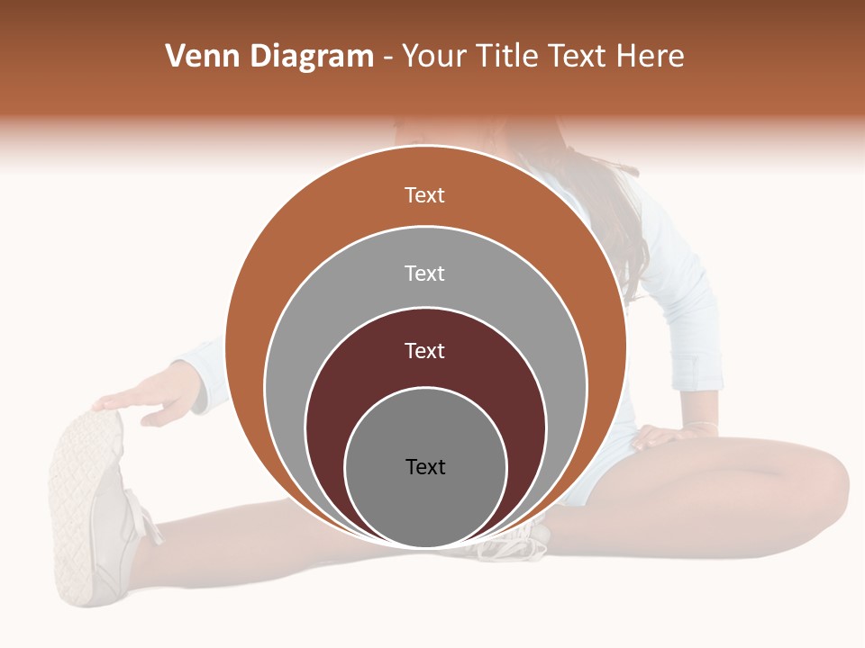 Stretch Isolated Woman PowerPoint Template
