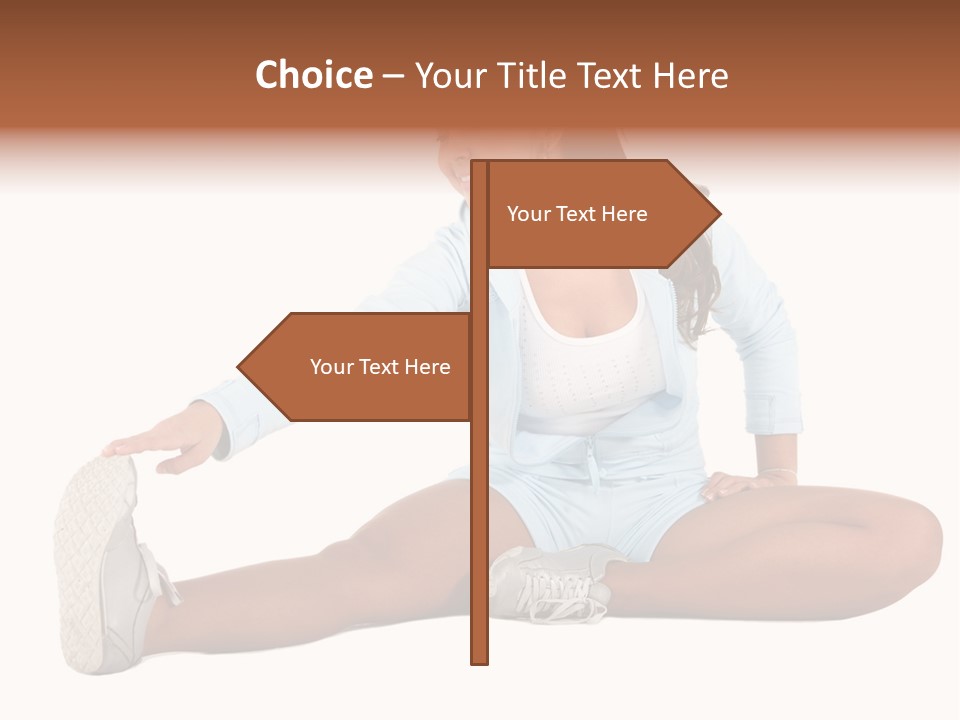 Stretch Isolated Woman PowerPoint Template