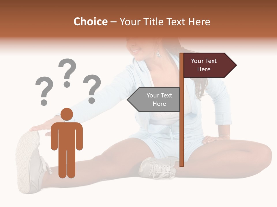 Stretch Isolated Woman PowerPoint Template