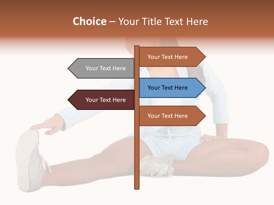 Stretch Isolated Woman PowerPoint Template