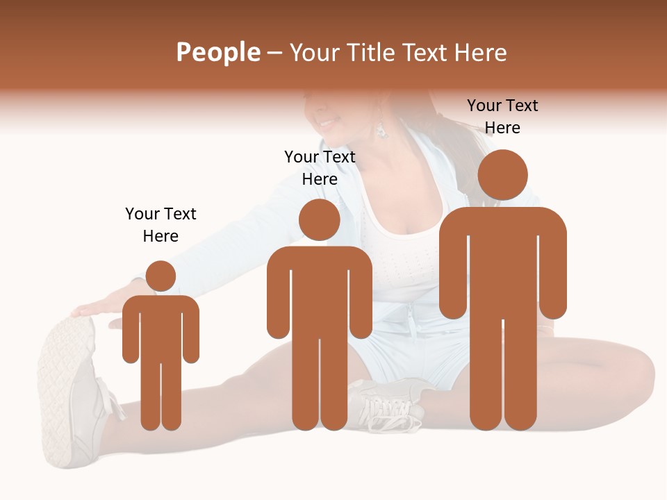 Stretch Isolated Woman PowerPoint Template