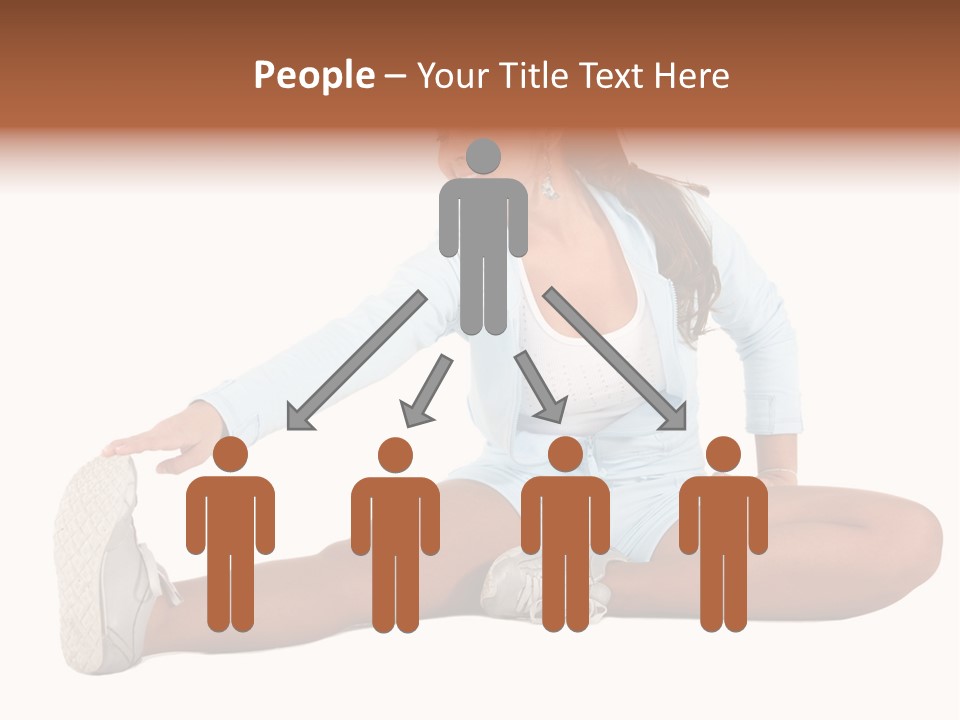Stretch Isolated Woman PowerPoint Template