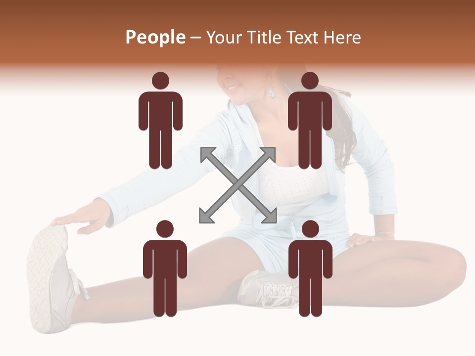 Stretch Isolated Woman PowerPoint Template