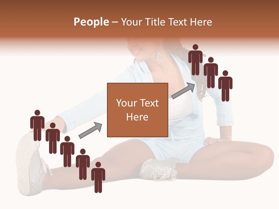 Stretch Isolated Woman PowerPoint Template