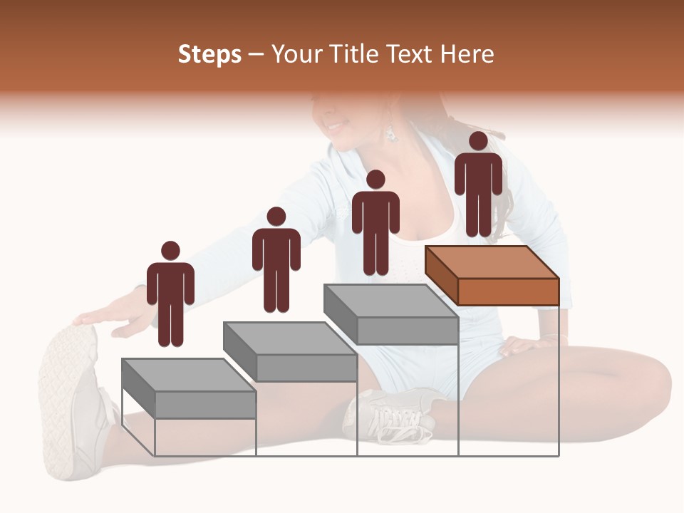 Stretch Isolated Woman PowerPoint Template