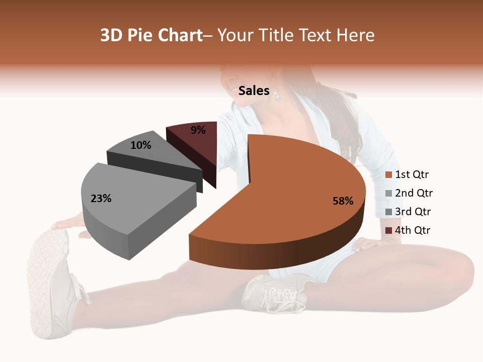 Stretch Isolated Woman PowerPoint Template
