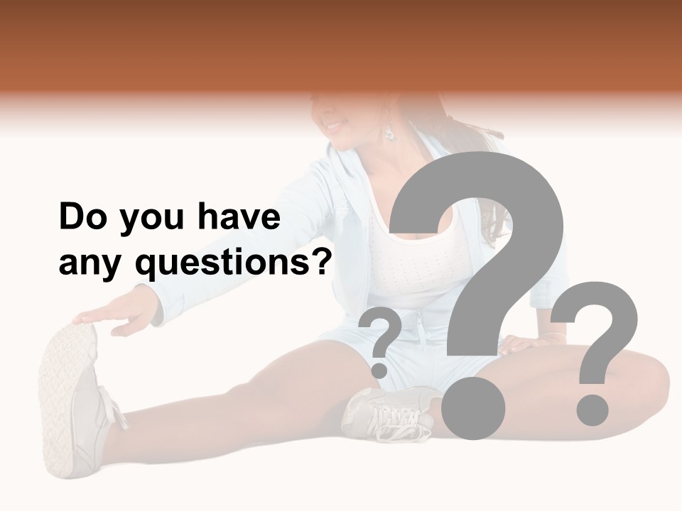 Stretch Isolated Woman PowerPoint Template