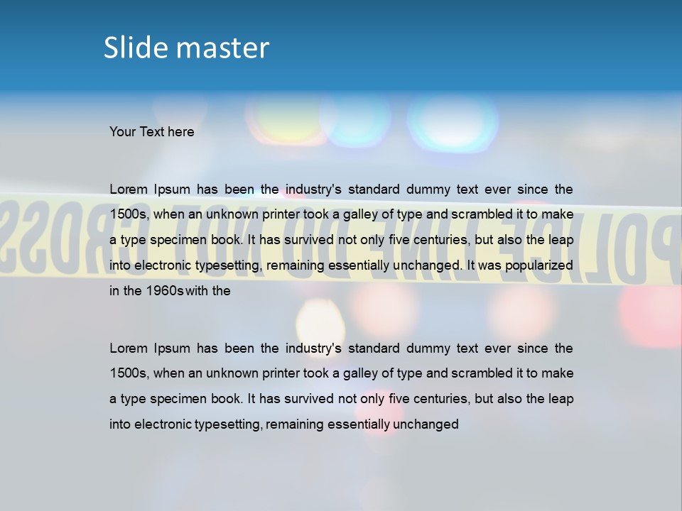 Criminal Detective Boundary PowerPoint Template