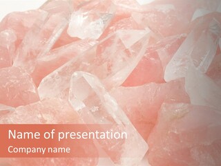 A Pile Of Pink Crystals Powerpoint Template PowerPoint Template