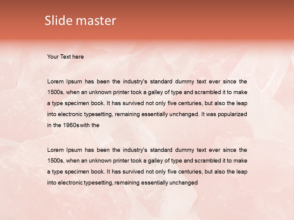 A Pile Of Pink Crystals Powerpoint Template PowerPoint Template