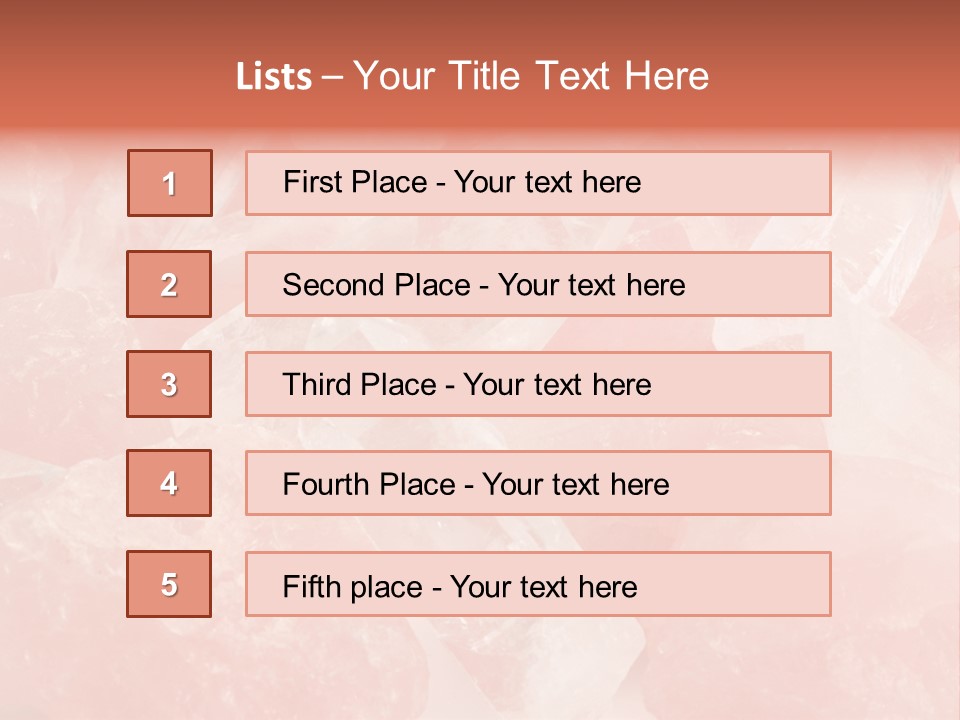A Pile Of Pink Crystals Powerpoint Template PowerPoint Template