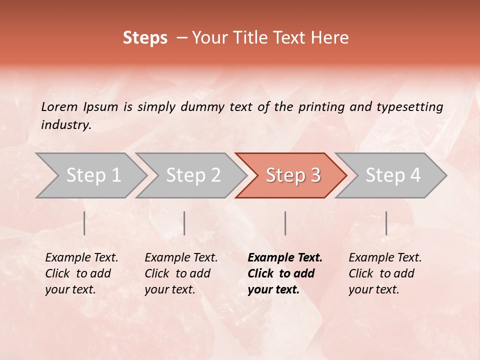 A Pile Of Pink Crystals Powerpoint Template PowerPoint Template