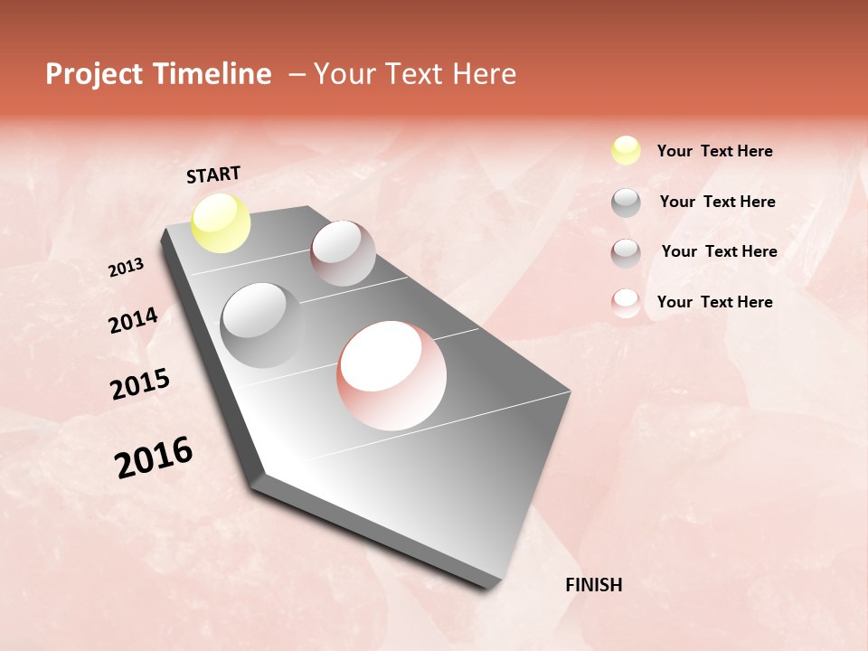 A Pile Of Pink Crystals Powerpoint Template PowerPoint Template