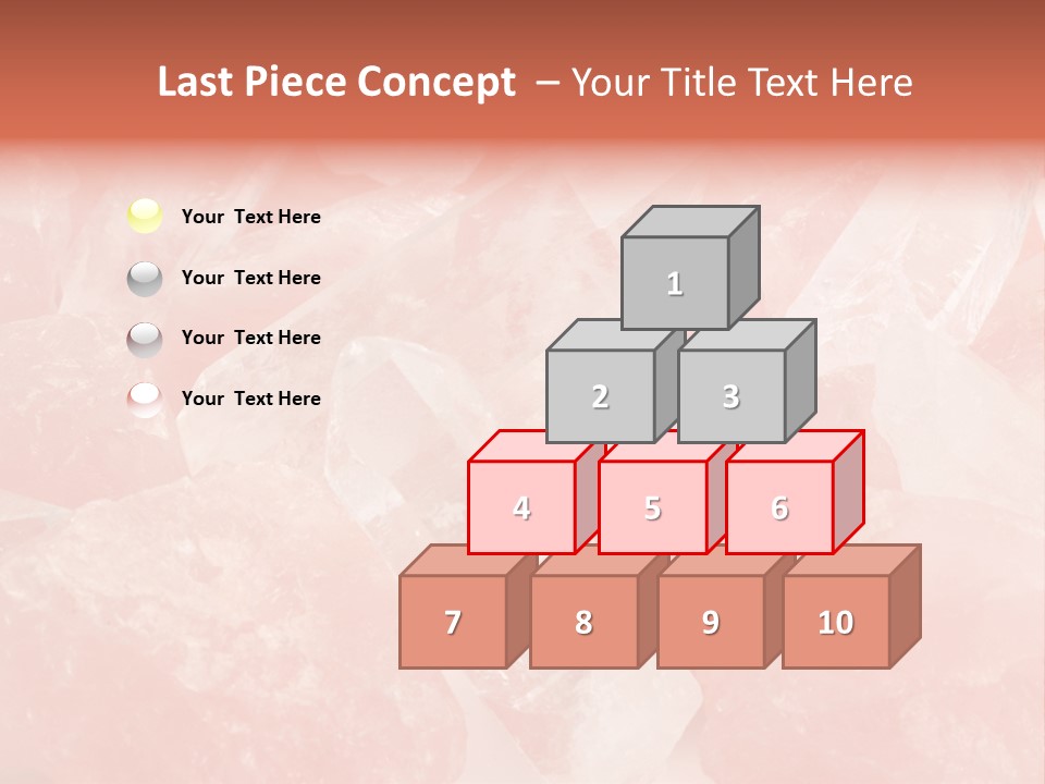 A Pile Of Pink Crystals Powerpoint Template PowerPoint Template