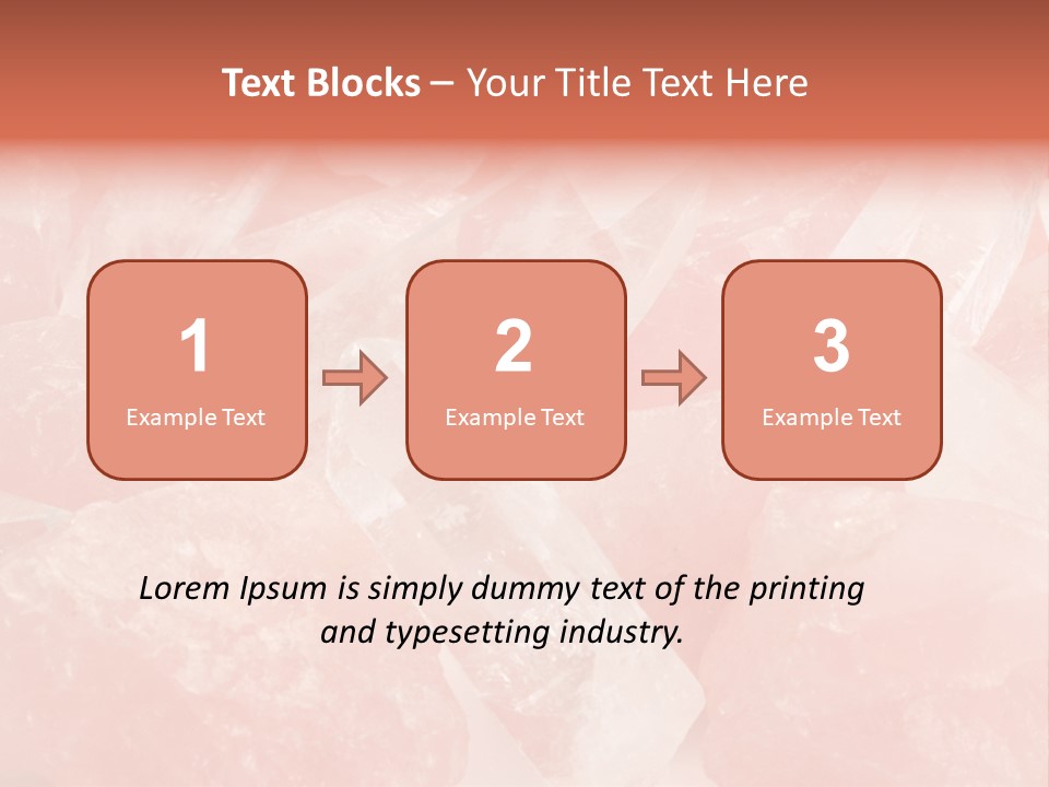 A Pile Of Pink Crystals Powerpoint Template PowerPoint Template