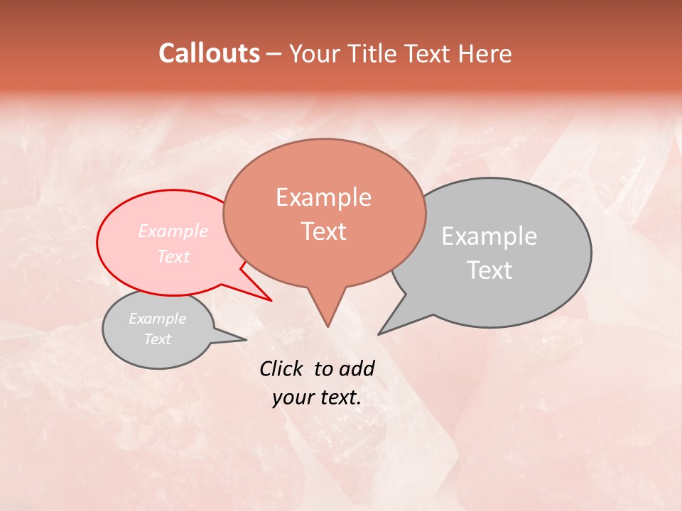 A Pile Of Pink Crystals Powerpoint Template PowerPoint Template