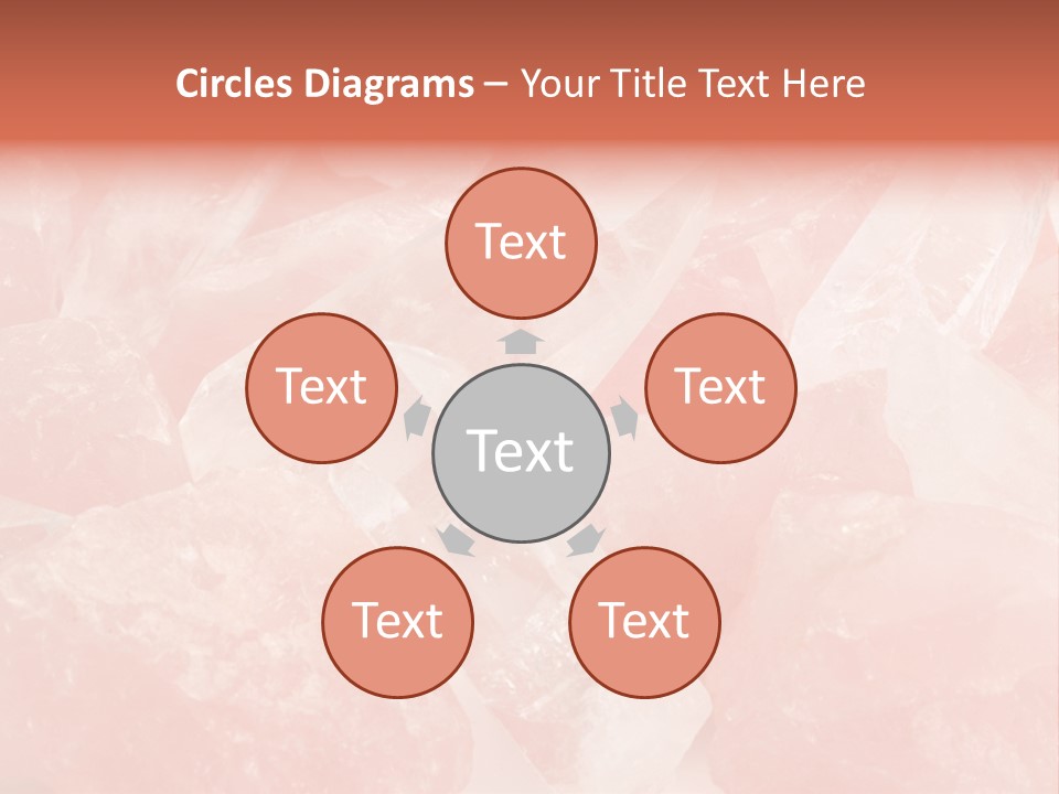 A Pile Of Pink Crystals Powerpoint Template PowerPoint Template