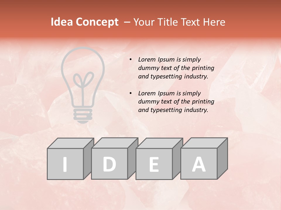 A Pile Of Pink Crystals Powerpoint Template PowerPoint Template