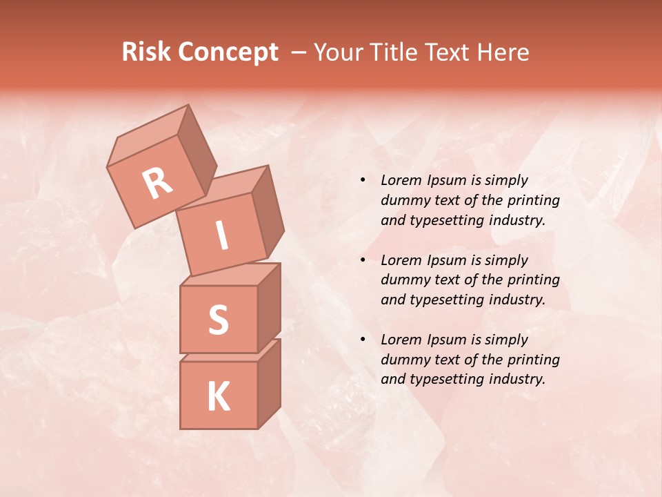 A Pile Of Pink Crystals Powerpoint Template PowerPoint Template