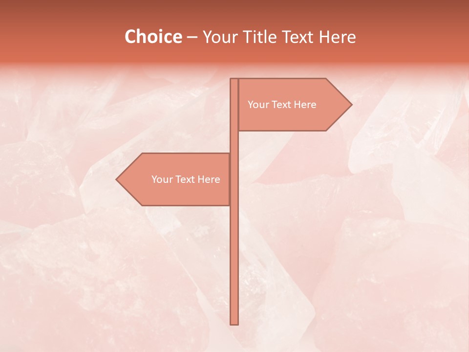 A Pile Of Pink Crystals Powerpoint Template PowerPoint Template
