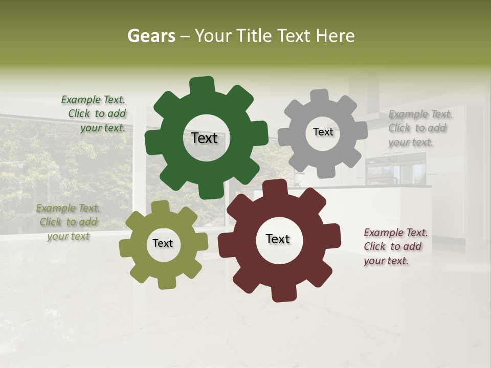 Red Closeup Brass PowerPoint Template