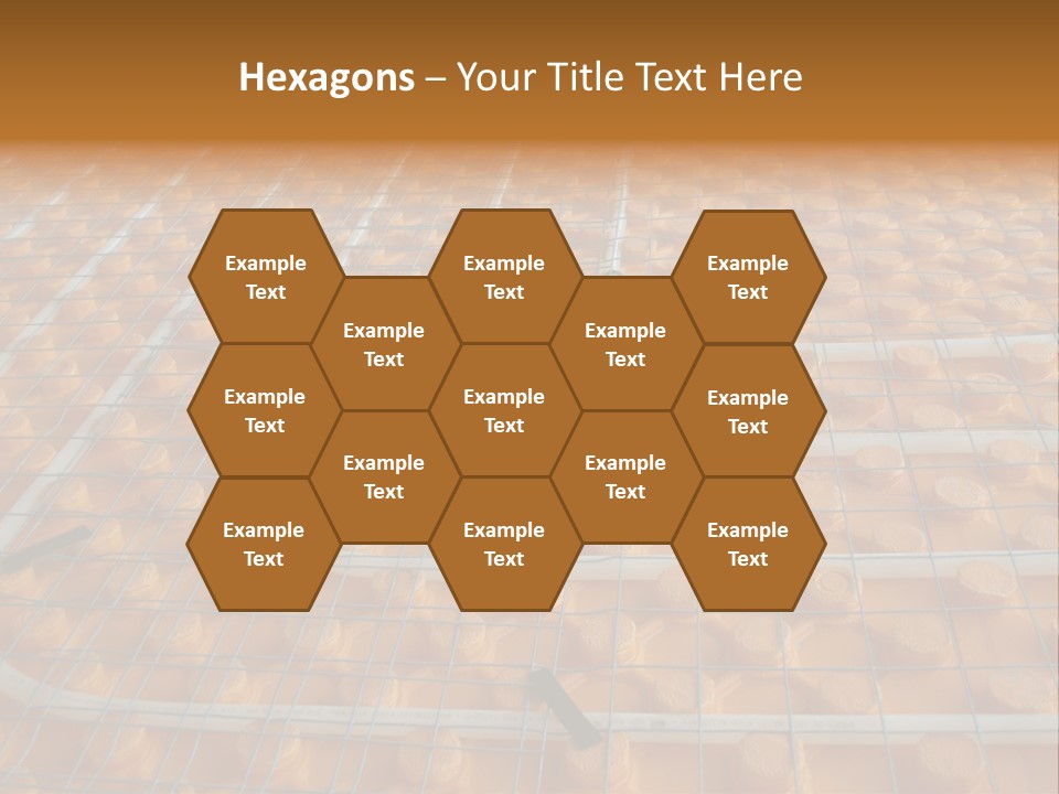 A Group Of Oranges Sitting On Top Of A Conveyor Belt PowerPoint Template
