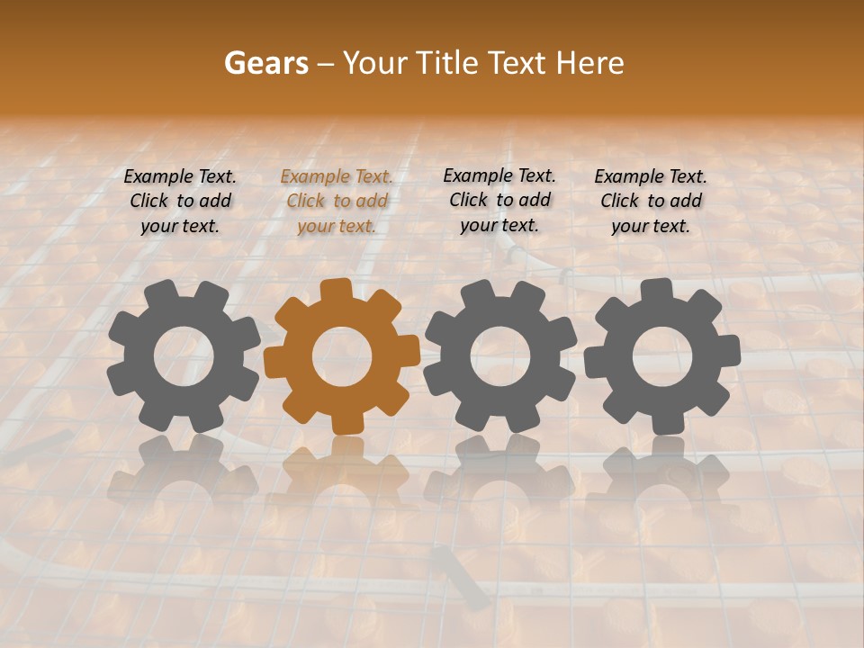 A Group Of Oranges Sitting On Top Of A Conveyor Belt PowerPoint Template