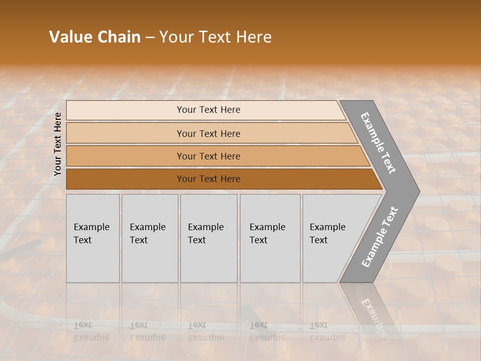 A Group Of Oranges Sitting On Top Of A Conveyor Belt PowerPoint Template