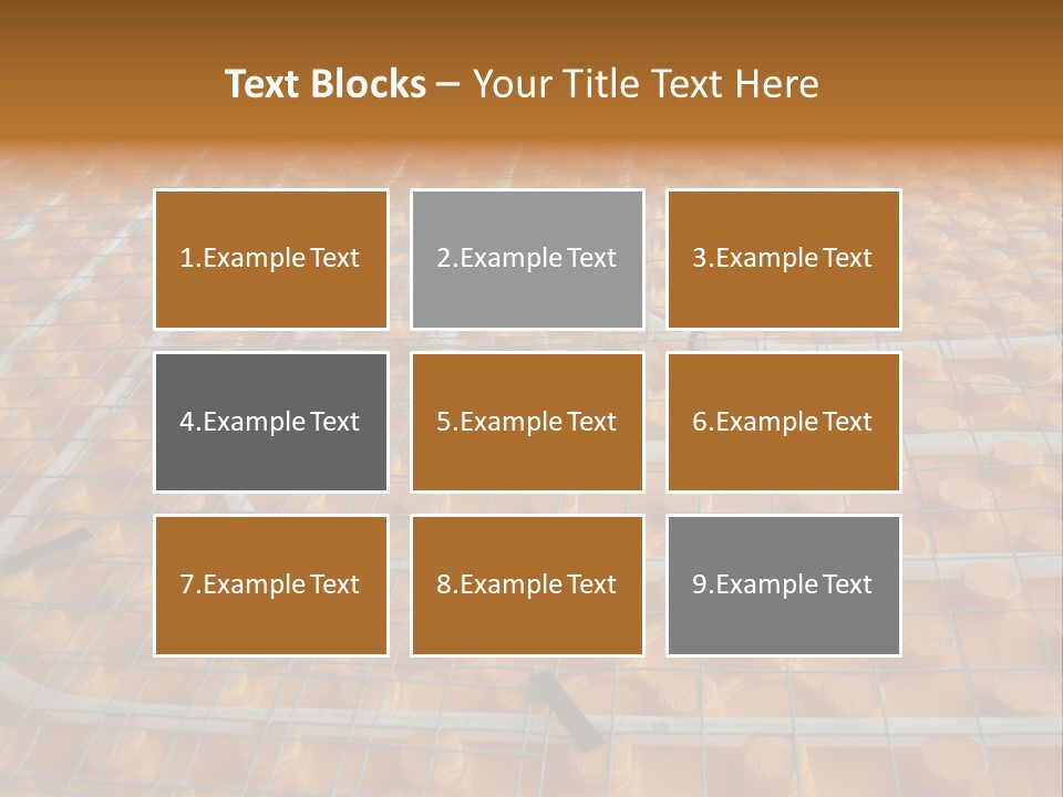 A Group Of Oranges Sitting On Top Of A Conveyor Belt PowerPoint Template
