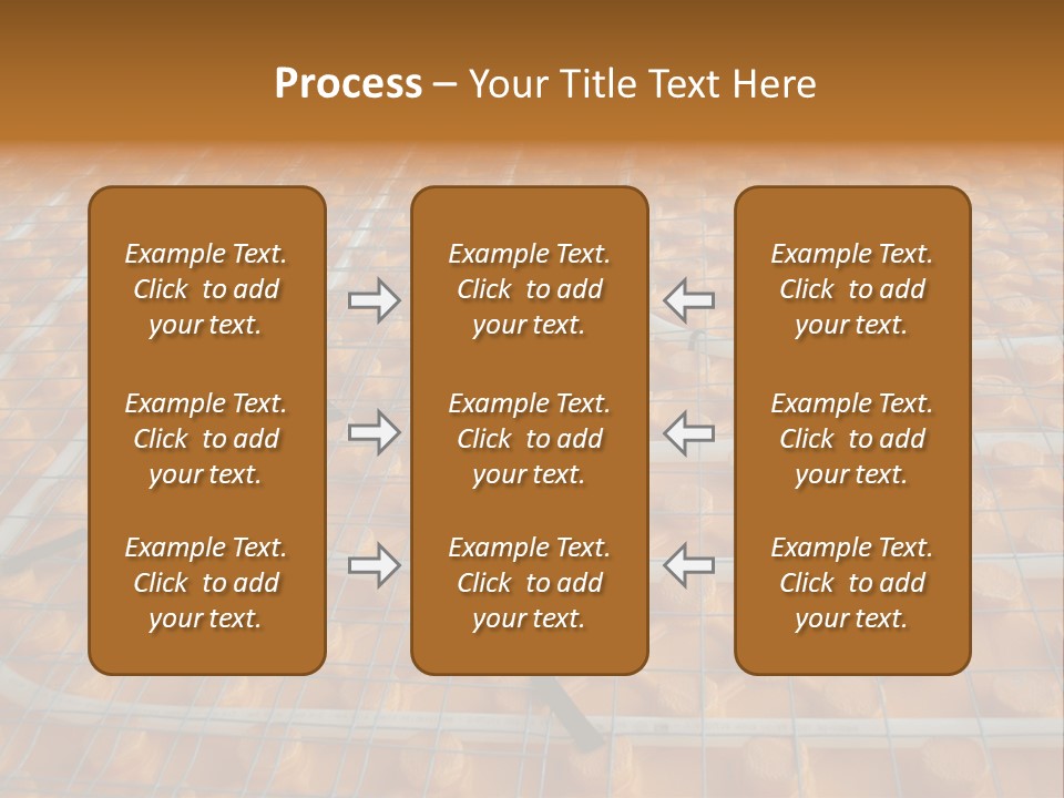 A Group Of Oranges Sitting On Top Of A Conveyor Belt PowerPoint Template