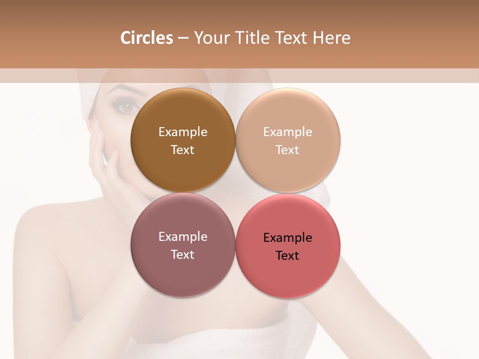 A Woman With A Towel On Her Head Sitting At A Table PowerPoint Template