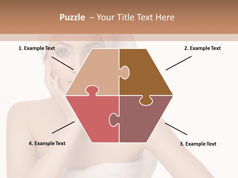 A Woman With A Towel On Her Head Sitting At A Table PowerPoint Template