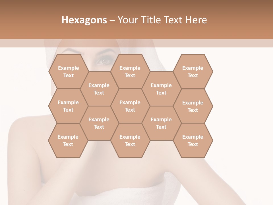 A Woman With A Towel On Her Head Sitting At A Table PowerPoint Template