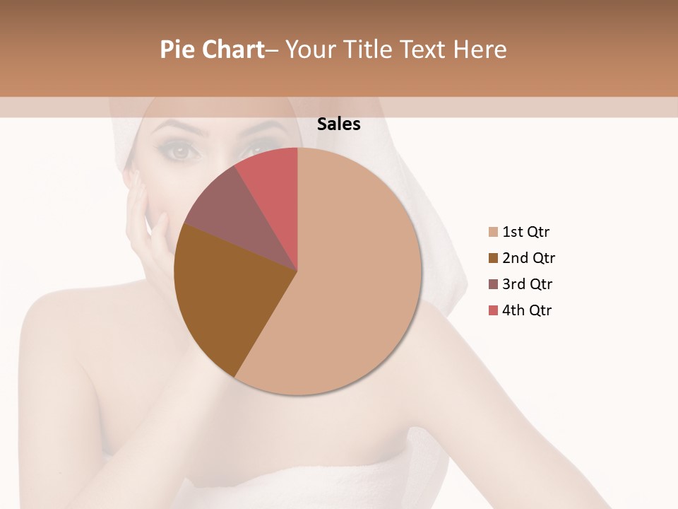 A Woman With A Towel On Her Head Sitting At A Table PowerPoint Template