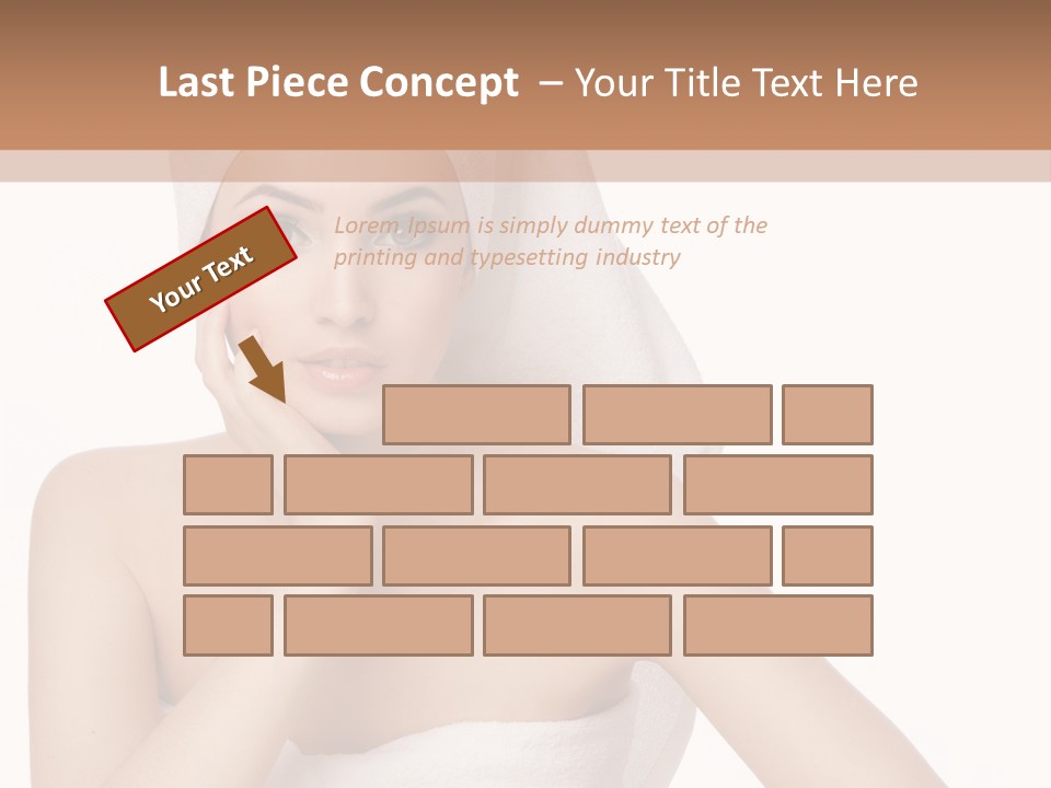 A Woman With A Towel On Her Head Sitting At A Table PowerPoint Template