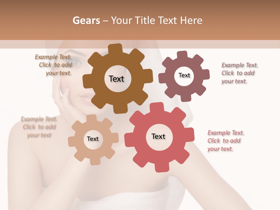 A Woman With A Towel On Her Head Sitting At A Table PowerPoint Template