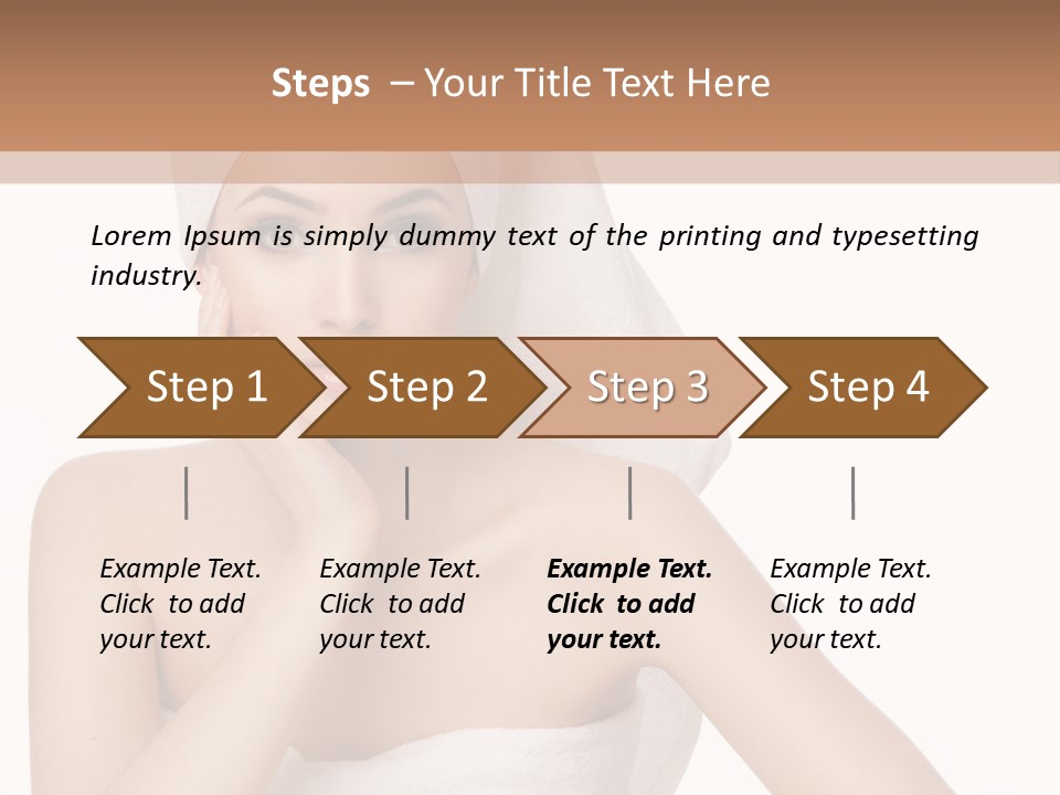 A Woman With A Towel On Her Head Sitting At A Table PowerPoint Template