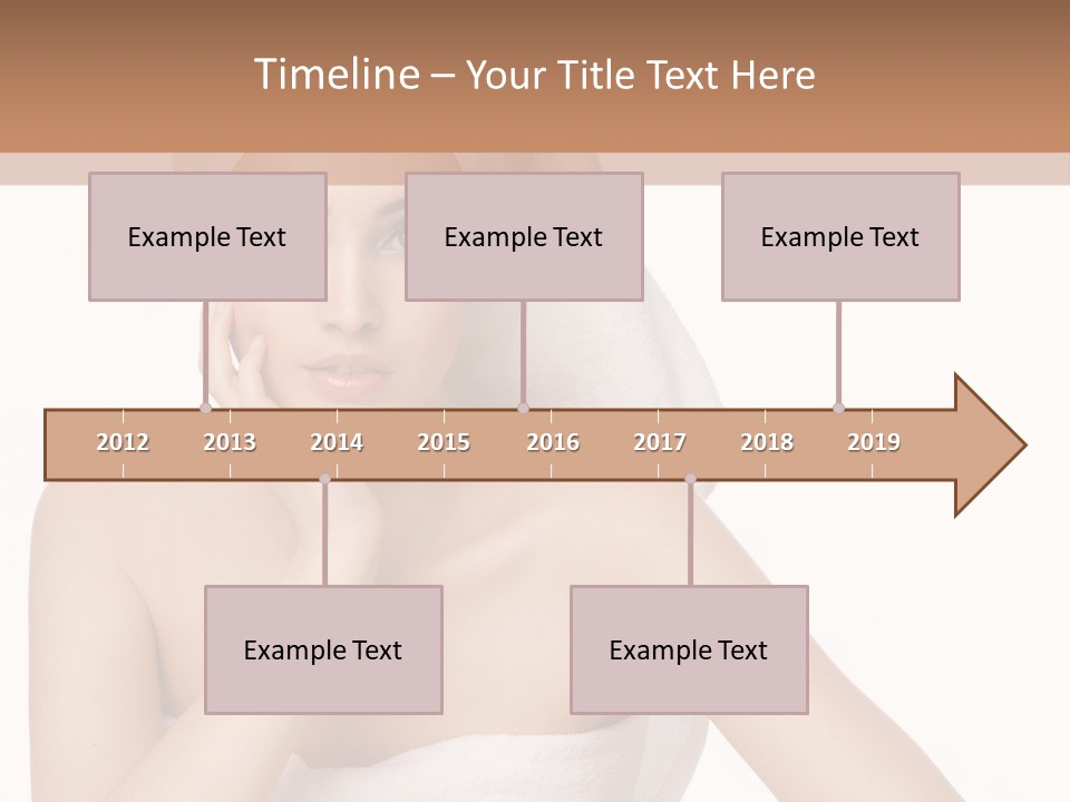 A Woman With A Towel On Her Head Sitting At A Table PowerPoint Template