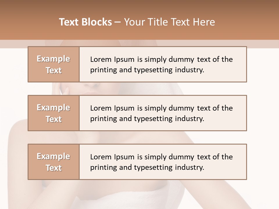 A Woman With A Towel On Her Head Sitting At A Table PowerPoint Template