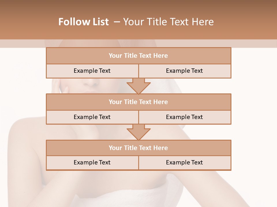 A Woman With A Towel On Her Head Sitting At A Table PowerPoint Template