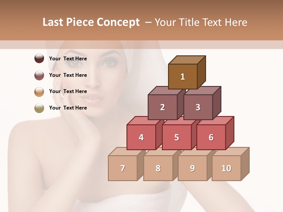 A Woman With A Towel On Her Head Sitting At A Table PowerPoint Template