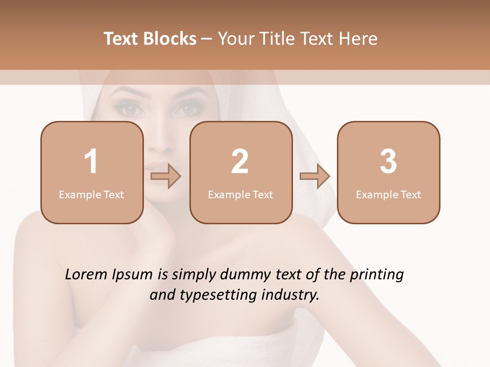 A Woman With A Towel On Her Head Sitting At A Table PowerPoint Template