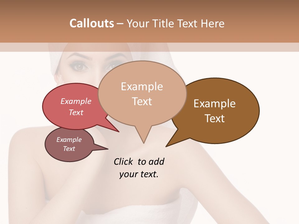 A Woman With A Towel On Her Head Sitting At A Table PowerPoint Template